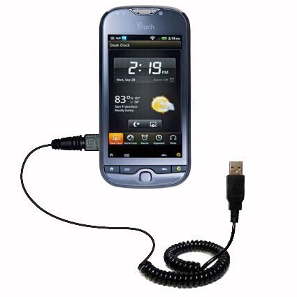 Coiled USB Cable compatible with the T-Mobile myTouch qwerty