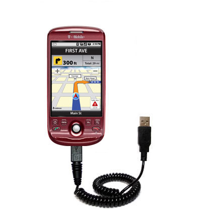Coiled USB Cable compatible with the T-Mobile MyTouch2