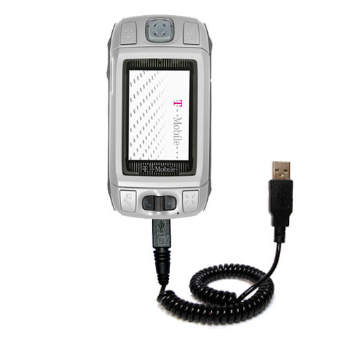 Coiled USB Cable compatible with the T-Mobile Sidekick