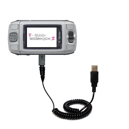 Coiled USB Cable compatible with the T-Mobile Sidekick II