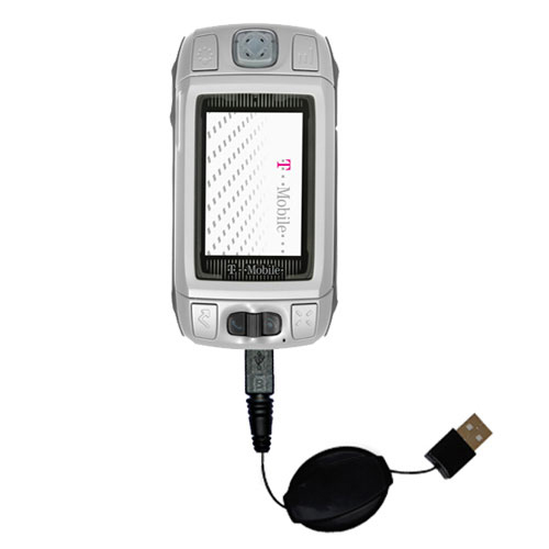 Retractable USB Power Port Ready charger cable designed for the T-Mobile Sidekick and uses TipExchange