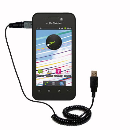 Coiled USB Cable compatible with the T-Mobile Vivacity