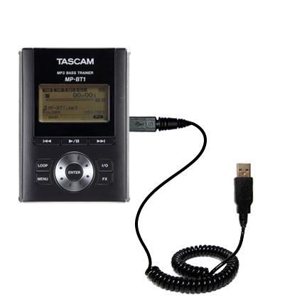 Coiled USB Cable compatible with the Tascam MP-BT1