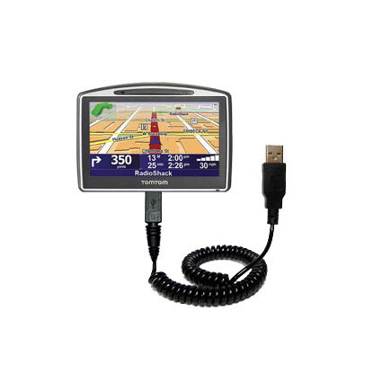 Coiled USB Cable compatible with the TomTom GO 630
