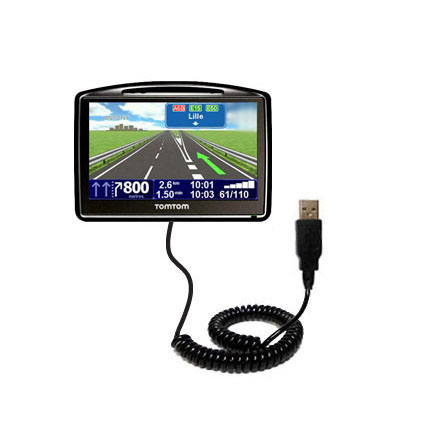 Coiled USB Cable compatible with the TomTom GO 730