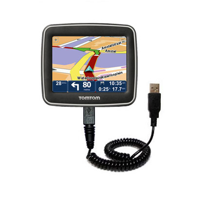 Coiled USB Cable compatible with the TomTom Start Europe