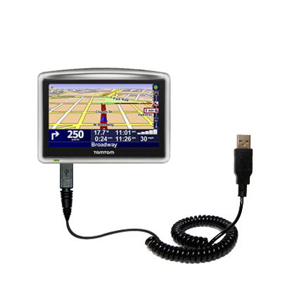 Coiled USB Cable compatible with the TomTom XL 330
