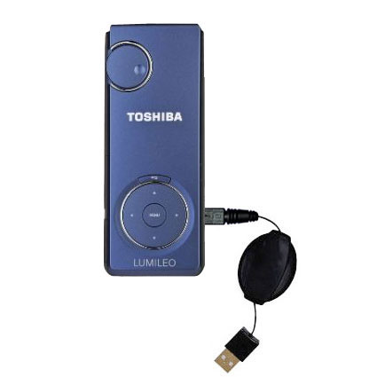 Retractable USB Power Port Ready charger cable designed for the Toshiba Lumileo M200  and uses TipExchange