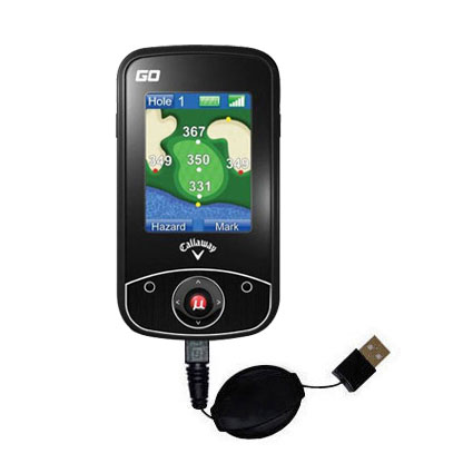 Retractable USB Power Port Ready charger cable designed for the uPro uPro GO Golf GPS and uses TipExchange