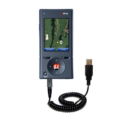 Coiled USB Cable compatible with the uPro uPro Golf GPS