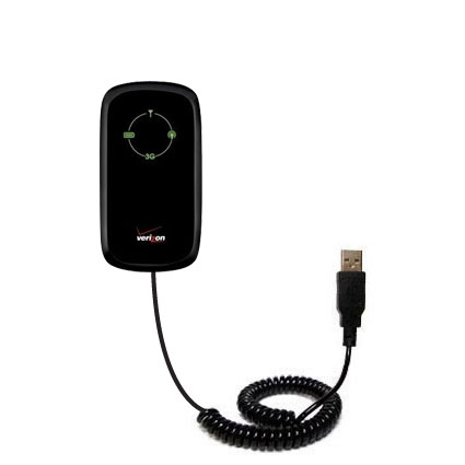 Coiled USB Cable compatible with the Verizon Fivespot 3G Mobile Hotspot