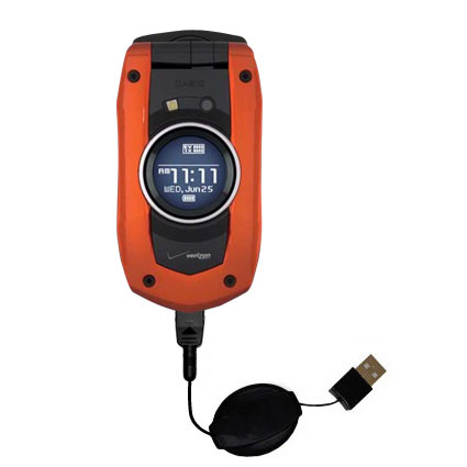 Retractable USB Power Port Ready charger cable designed for the Verizon Wireless GzOne Boulder and uses TipExchange