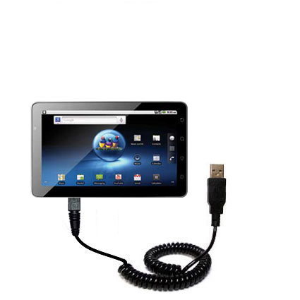 Coiled USB Cable compatible with the ViewSonic ViewPad 7