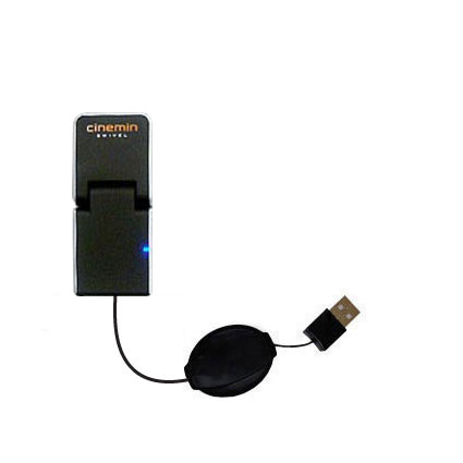 Retractable USB Power Port Ready charger cable designed for the Wowwee Cinemin Stick and uses TipExchange