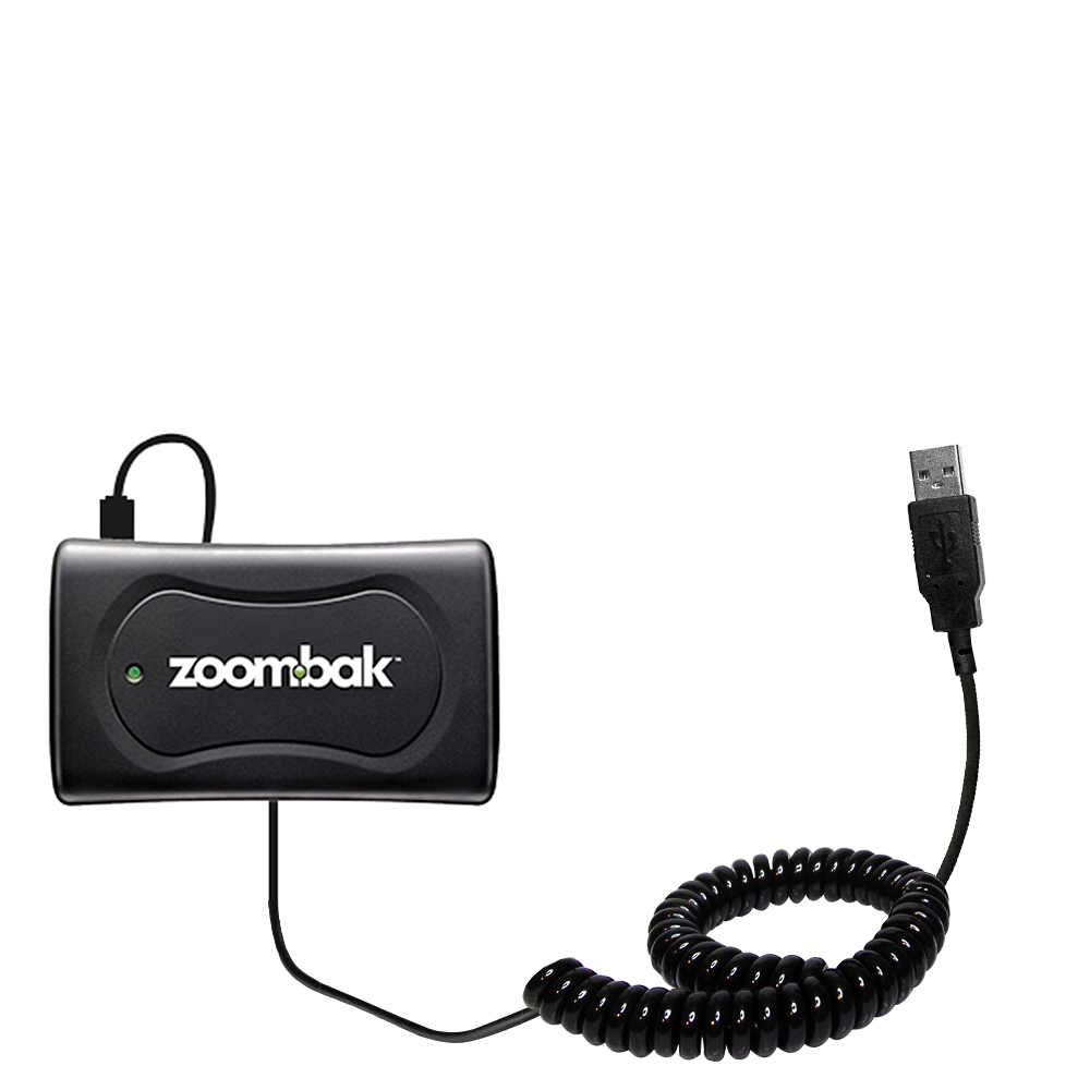 Coiled USB Cable compatible with the Zoombak Advanced GPS Universal Locator