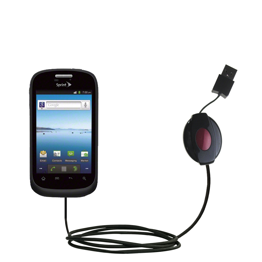 Retractable USB Power Port Ready charger cable designed for the ZTE Fury and uses TipExchange