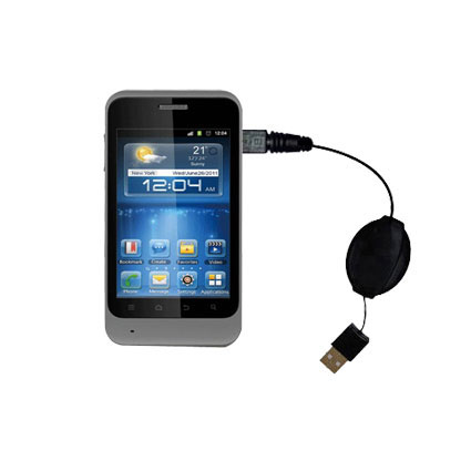 Retractable USB Power Port Ready charger cable designed for the ZTE Kis and uses TipExchange