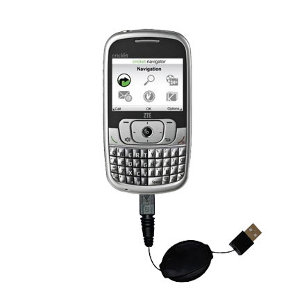 Retractable USB Power Port Ready charger cable designed for the ZTE Memo and uses TipExchange