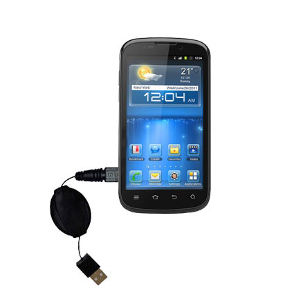 Retractable USB Power Port Ready charger cable designed for the ZTE Mimosa X and uses TipExchange