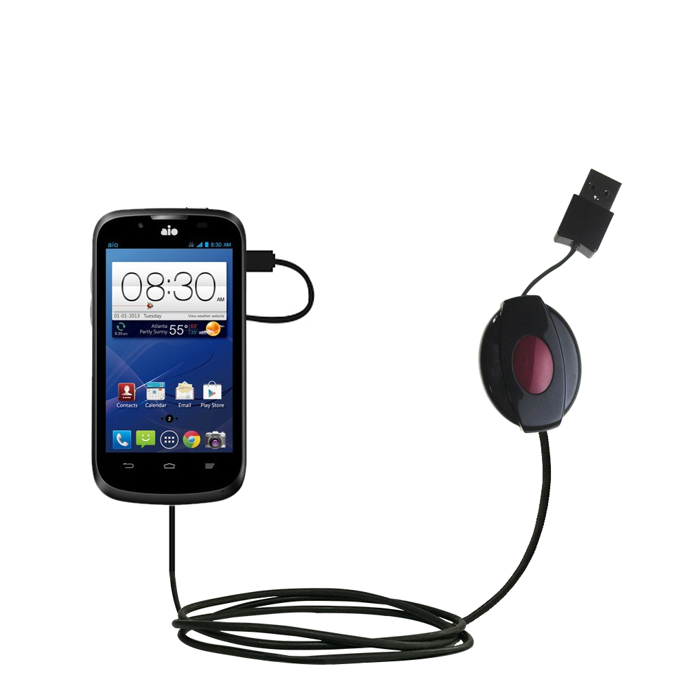 Retractable USB Power Port Ready charger cable designed for the ZTE Overture and uses TipExchange
