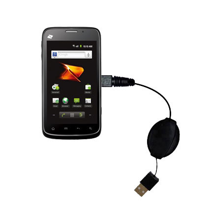 Retractable USB Power Port Ready charger cable designed for the ZTE Warp / N860 and uses TipExchange