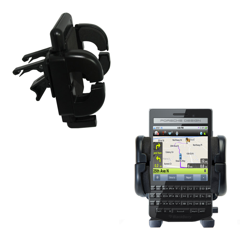 Vent Swivel Car Auto Holder Mount compatible with the Blackberry Porche Design P9983