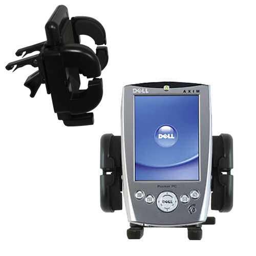 Gomadic Air Vent Clip Based Cradle Holder Car / Auto Mount suitable for the Dell Axim x5 - Lifetime Warranty