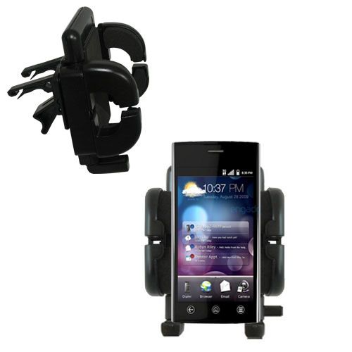 Gomadic Air Vent Clip Based Cradle Holder Car / Auto Mount suitable for the Dell Thunder - Lifetime Warranty