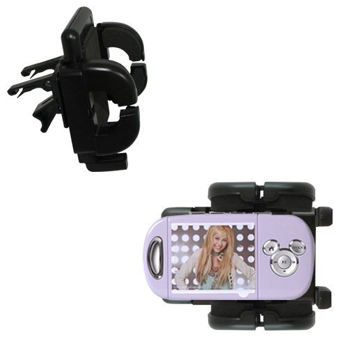 Gomadic Air Vent Clip Based Cradle Holder Car / Auto Mount suitable for the Disney Hannah Montana Mix Stick MP3 Player DS17032 - Lifetime Warranty