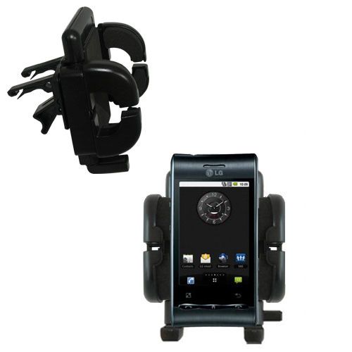Gomadic Air Vent Clip Based Cradle Holder Car / Auto Mount suitable for the LG Optimus 7Q - Lifetime Warranty