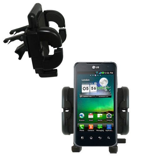 Gomadic Air Vent Clip Based Cradle Holder Car / Auto Mount suitable for the LG Tegra 2 - Lifetime Warranty