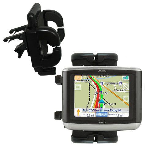 Gomadic Air Vent Clip Based Cradle Holder Car / Auto Mount suitable for the Magellan Maestro 3100 - Lifetime Warranty