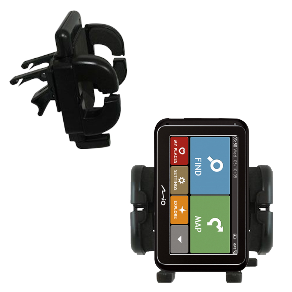 Vent Swivel Car Auto Holder Mount compatible with the Mio Spirit 4900 / 4950 / 4970 LM