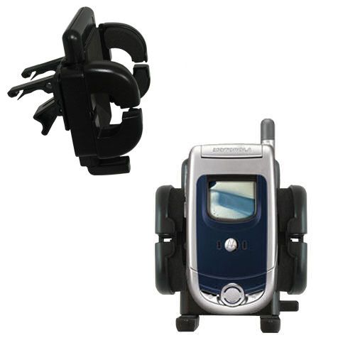 Gomadic Air Vent Clip Based Cradle Holder Car / Auto Mount suitable for the Motorola A728 - Lifetime Warranty