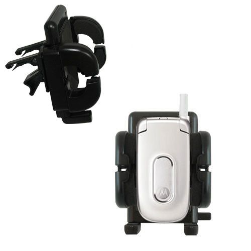 Gomadic Air Vent Clip Based Cradle Holder Car / Auto Mount suitable for the Motorola V170 V171 V173 V176 V177 - Lifetime Warranty
