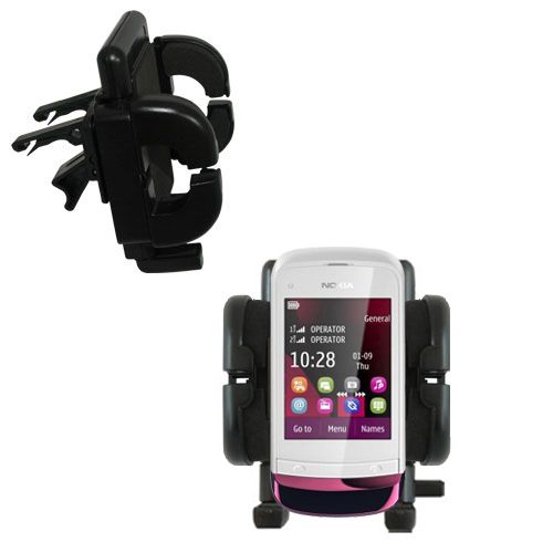 Gomadic Air Vent Clip Based Cradle Holder Car / Auto Mount suitable for the Nokia C2-O6 - Lifetime Warranty