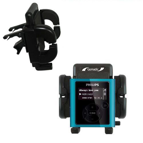 Gomadic Air Vent Clip Based Cradle Holder Car / Auto Mount suitable for the Philips GoGear SA1926/37 - Lifetime Warranty