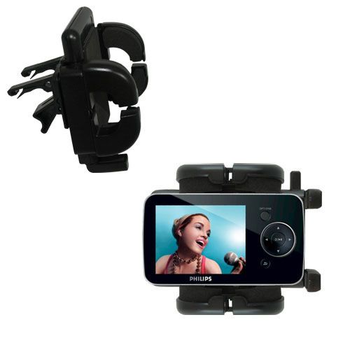 Gomadic Air Vent Clip Based Cradle Holder Car / Auto Mount suitable for the Philips GoGear SA5285BT - Lifetime Warranty