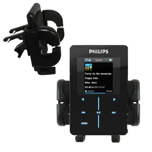 Vent Swivel Car Auto Holder Mount compatible with the Philips GoGear SA9200/17 Super Slim