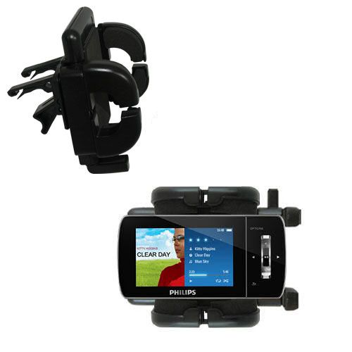 Vent Swivel Car Auto Holder Mount compatible with the Philips Muse MP3 Video Player FullSound