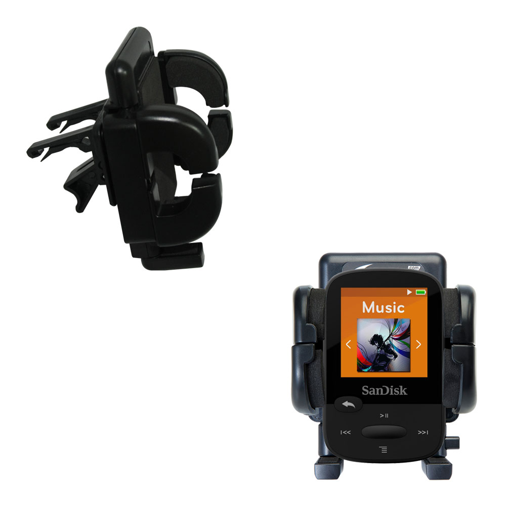 Vent Swivel Car Auto Holder Mount compatible with the Sandisk Clip Sport