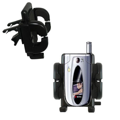 Gomadic Air Vent Clip Based Cradle Holder Car / Auto Mount suitable for the Sanyo MM-5600 - Lifetime Warranty