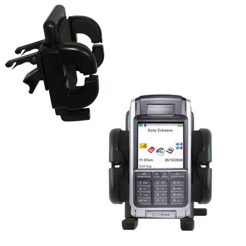 Gomadic Air Vent Clip Based Cradle Holder Car / Auto Mount suitable for the Sony Ericsson P910i - Lifetime Warranty