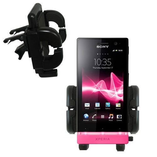 Vent Swivel Car Auto Holder Mount compatible with the Sony Ericsson Xperia U / ST25i