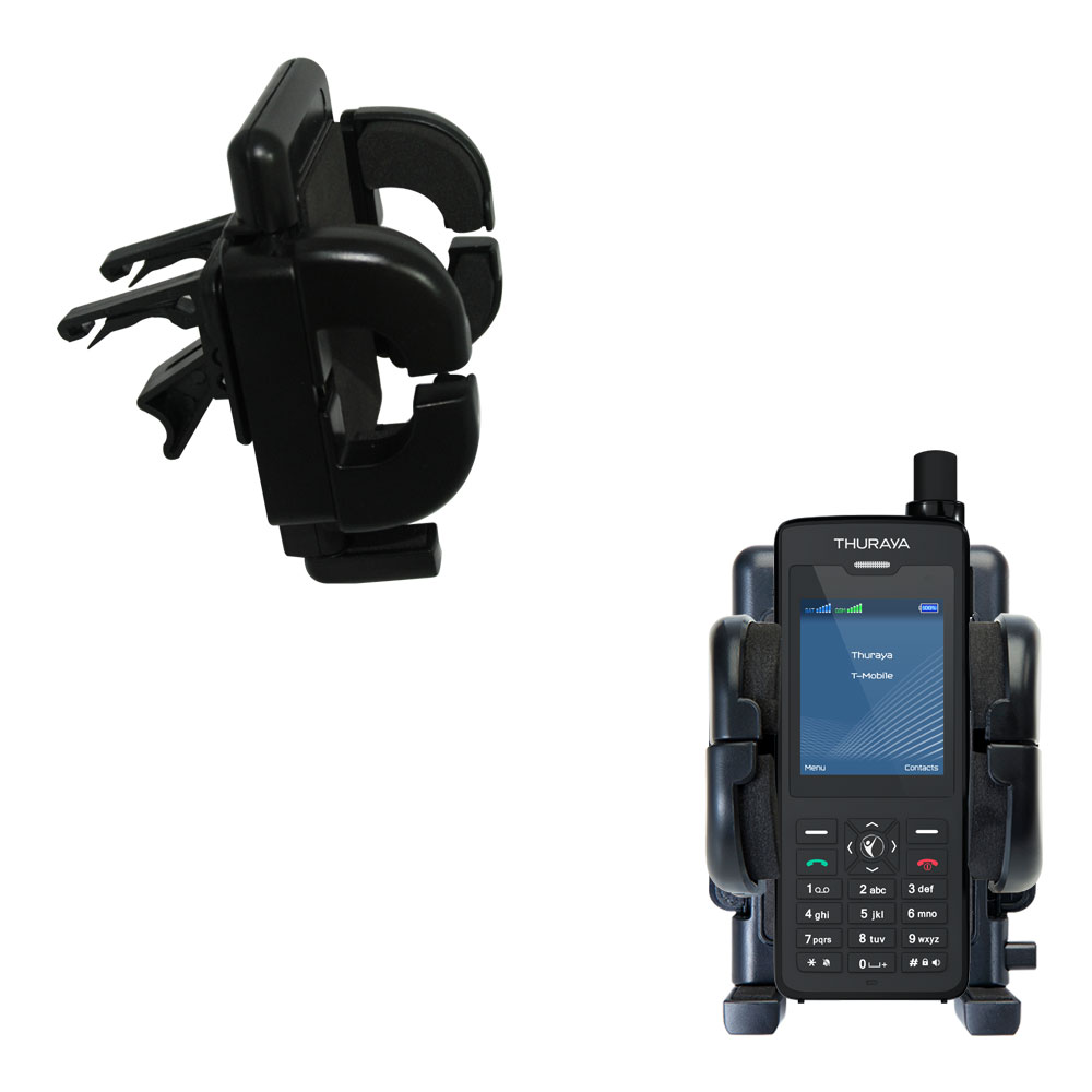 Gomadic Air Vent Clip Based Cradle Holder Car / Auto Mount suitable for the Thuraya XT - Lifetime Warranty