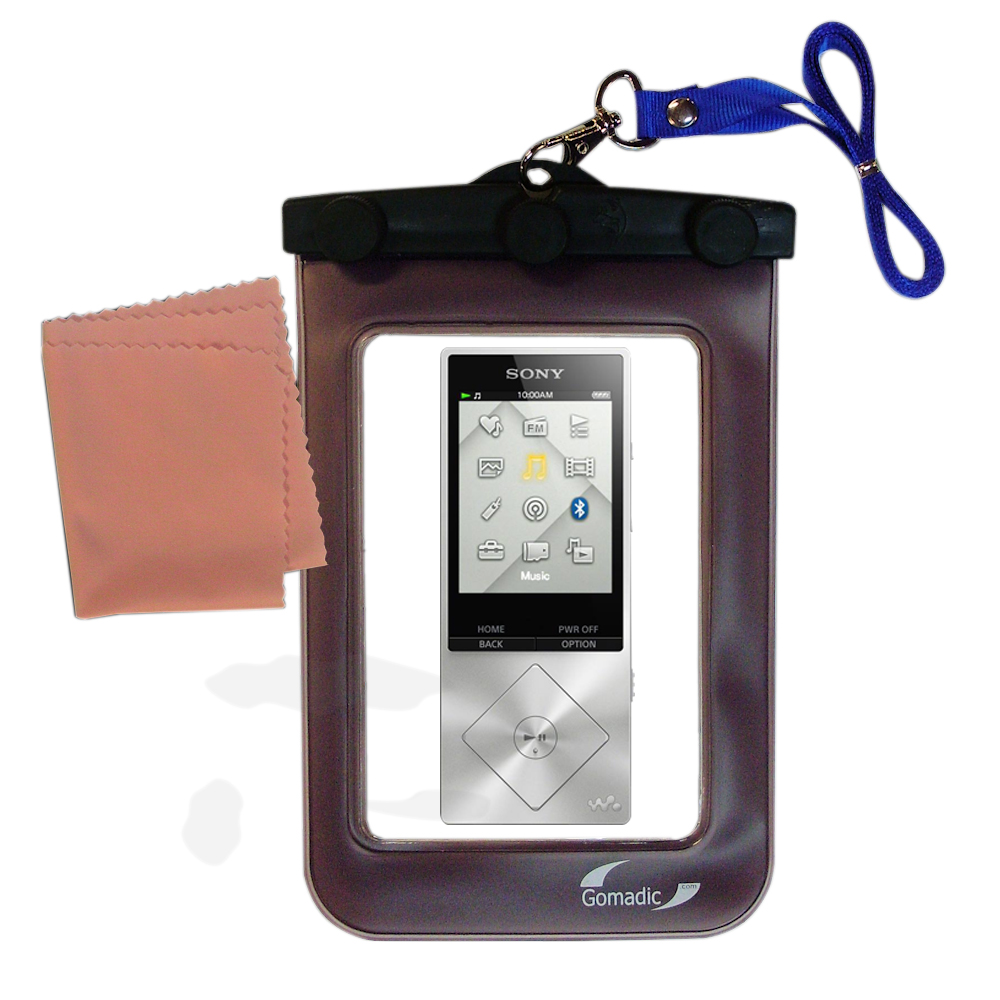 Waterproof Bag compatible with the Sony NWZ-A17 with headphone pass-through