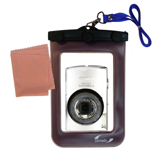 Gomadic Waterproof Camera Protective Bag suitable for the Canon Digital IXUS 860 IS - Unique Floating Design Keeps Camera Clean and Dry