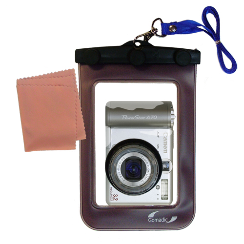 Waterproof Camera Case compatible with the Canon Powershot A70