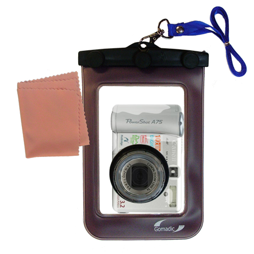 Waterproof Camera Case compatible with the Canon Powershot A75