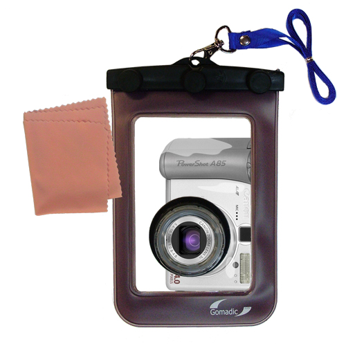 Gomadic Waterproof Camera Protective Bag suitable for the Canon Powershot A85 - Unique Floating Design Keeps Camera Clean and Dry